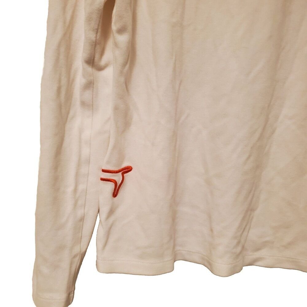 Louis Castel Womens Golf Polo Long Sleeve Pullover Cream Red Size 90 US XS - Picture 9 of 13
